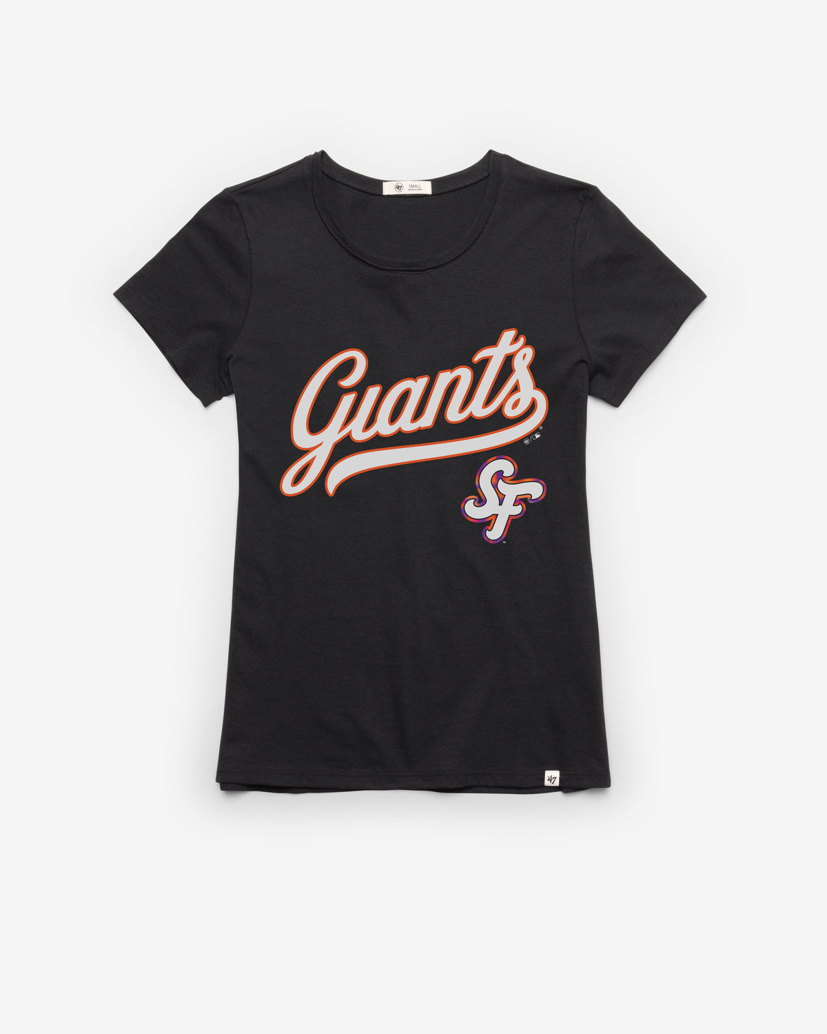 SAN FRANCISCO GIANTS CITY CONNECT TAIL SWEEP '47 FRANKIE TEE WOMENS FLINT BLACK