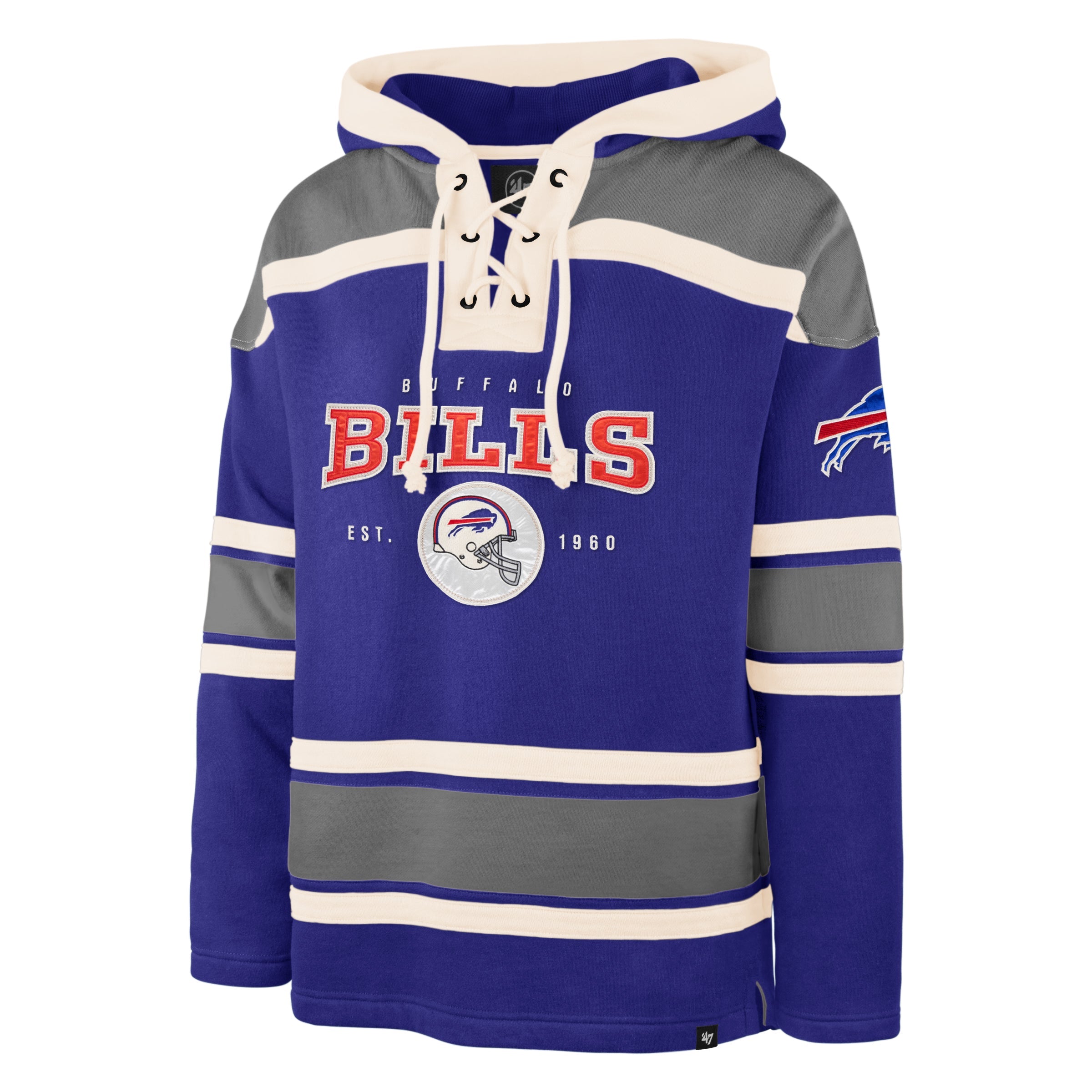 BUFFALO BILLS FIRST DOWN '47 SUPERIOR LACER HOOD ROYAL
