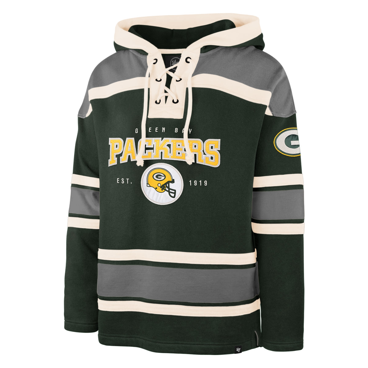 GREEN BAY PACKERS FIRST DOWN '47 SUPERIOR LACER HOOD DARK GREEN