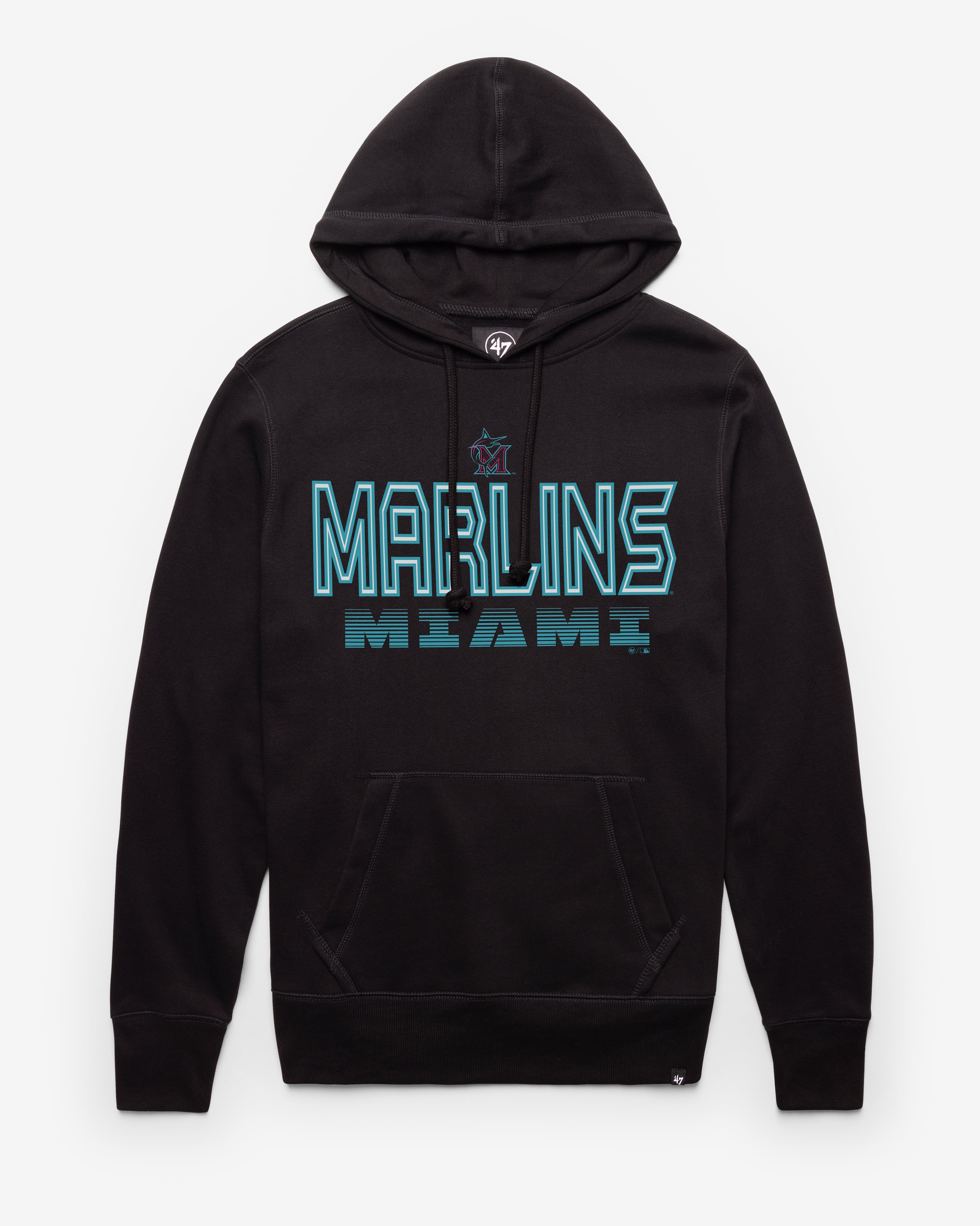 MIAMI MARLINS CITY CONNECT BYLINE '47 HEADLINE HOOD JET BLACK