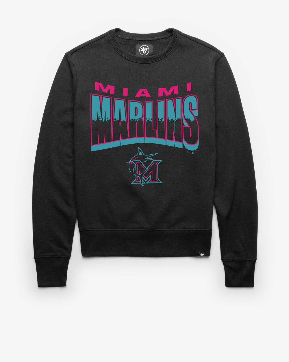 MIAMI MARLINS CITY CONNECT BRUSH BY '47 HEADLINE CREW JET BLACK