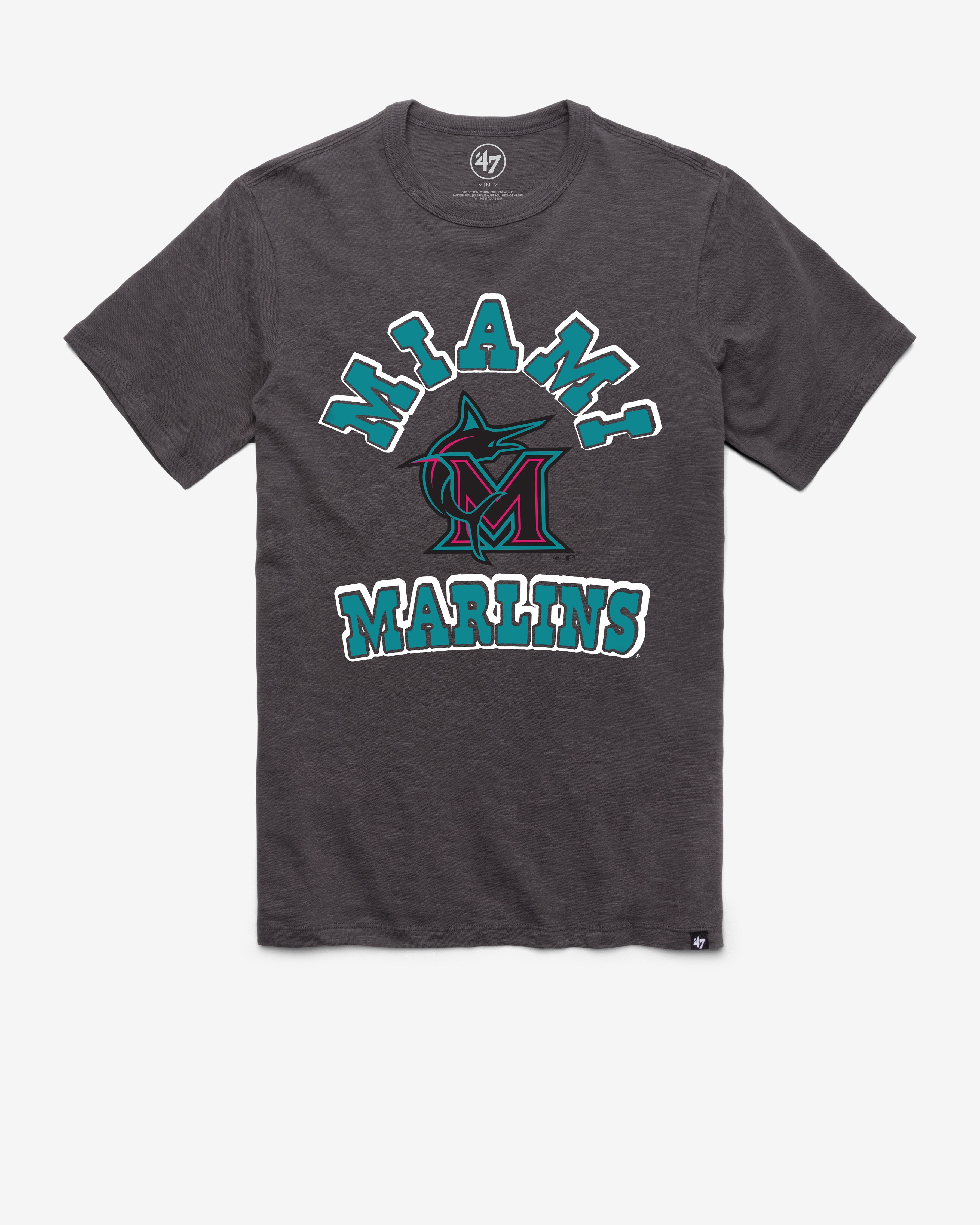 MIAMI MARLINS CITY CONNECT COMEBACK '47 SCRUM TEE CHARCOAL
