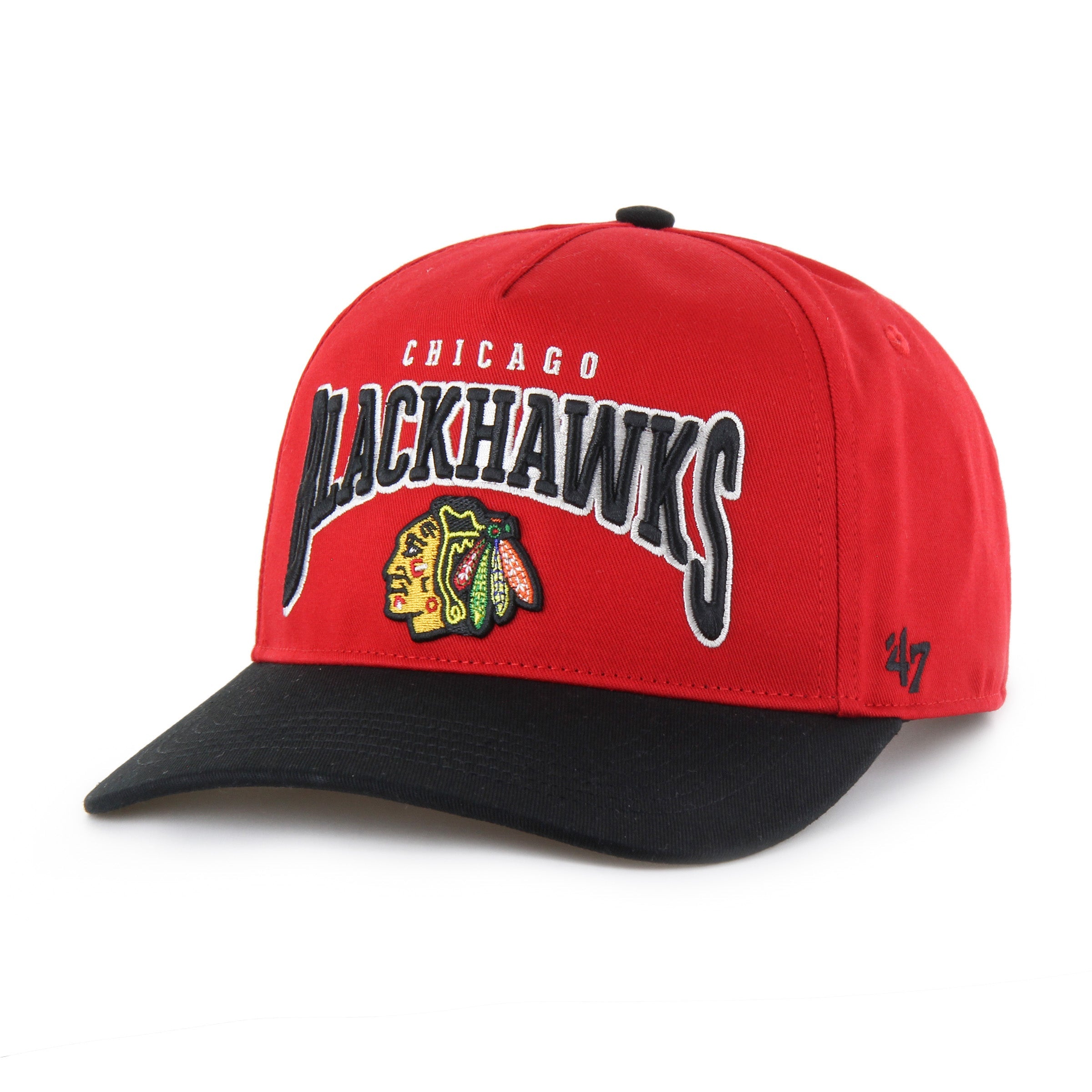 CHICAGO BLACKHAWKS HARD HAT ARCH '47 HITCH RED