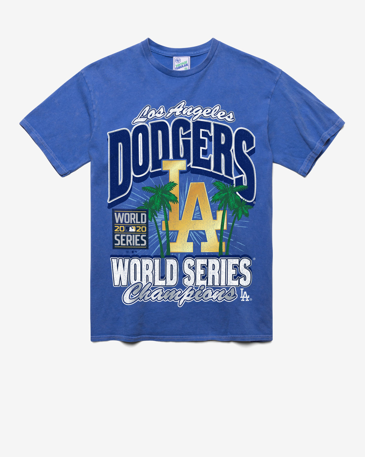 LOS ANGELES DODGERS COOPERSTOWN WORLD SERIES LOCKER VINTAGE '47 TUBULAR TEE DT CALI BLUE