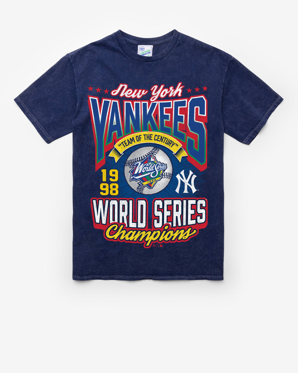 NEW YORK YANKEES COOPERSTOWN WORLD SERIES LOCKER VINTAGE '47 TUBULAR TEE DT NAVY