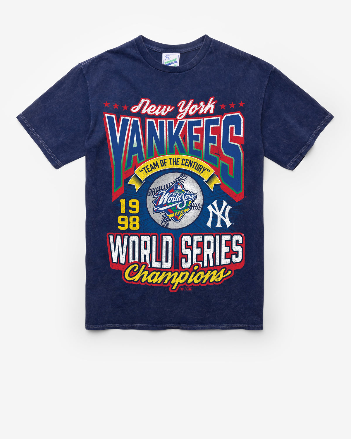 NEW YORK YANKEES COOPERSTOWN WORLD SERIES LOCKER VINTAGE '47 TUBULAR TEE DT NAVY
