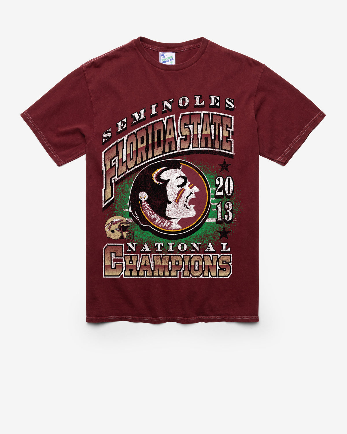FLORIDA STATE SEMINOLES H-CHAM LOCKER VINTAGE '47 TUBULAR TEE DT GARNET
