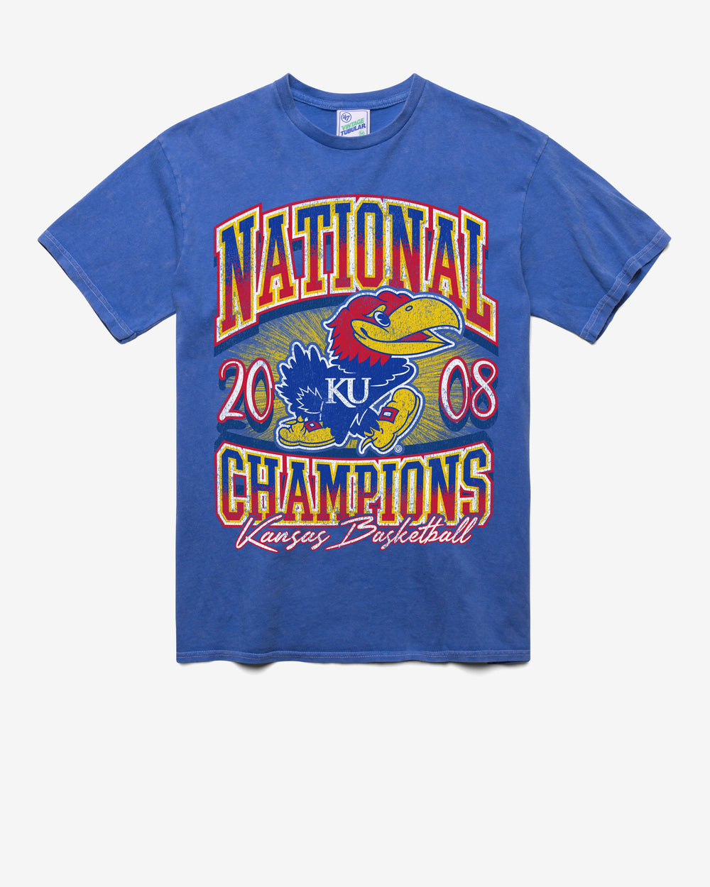 KANSAS JAYHAWKS H-CHAMPS LOCKER VINTAGE '47 TUBULAR TEE DT CALI BLUE