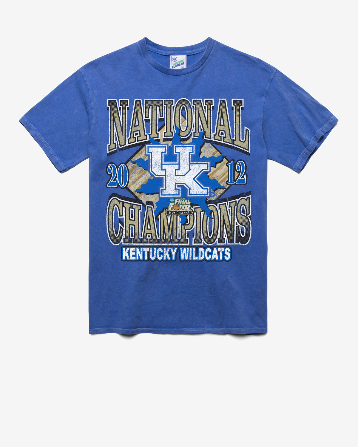 KENTUCKY WILDCATS H-CHAMPS LOCKER VINTAGE '47 TUBULAR TEE DT CALI BLUE