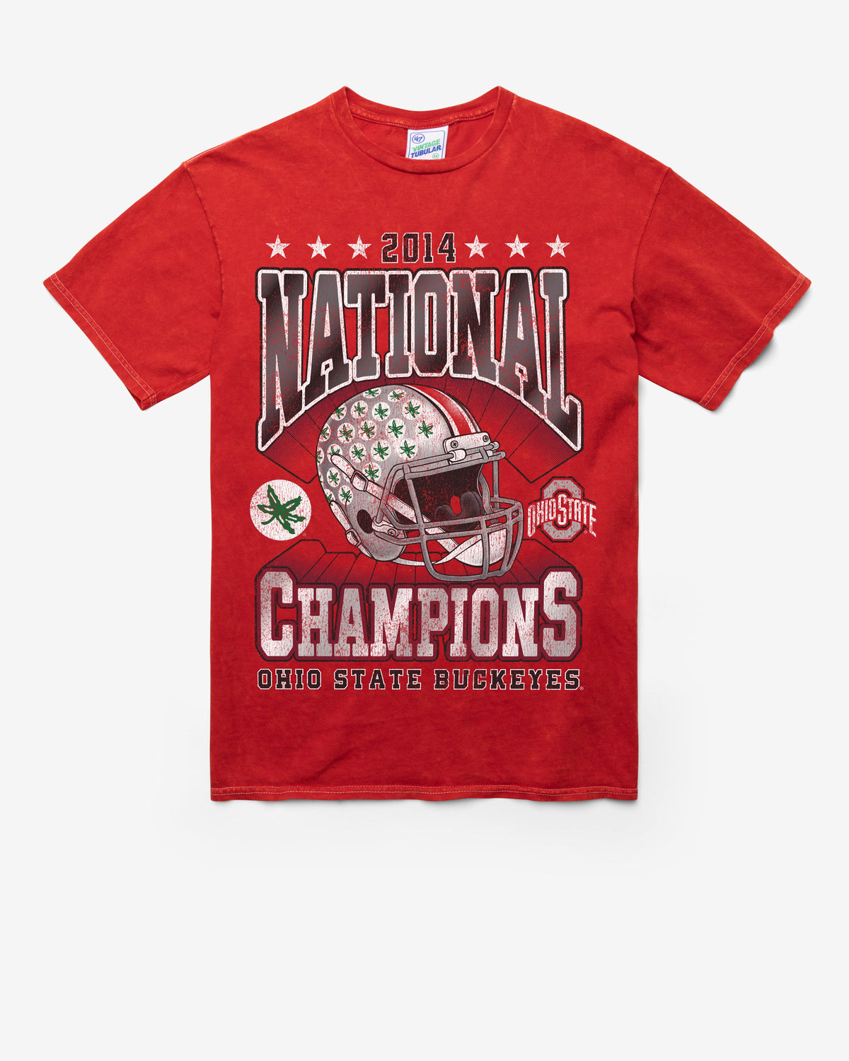 OHIO STATE BUCKEYES H-CHAMPS LOCKER VINTAGE '47 TUBULAR TEE DT RED