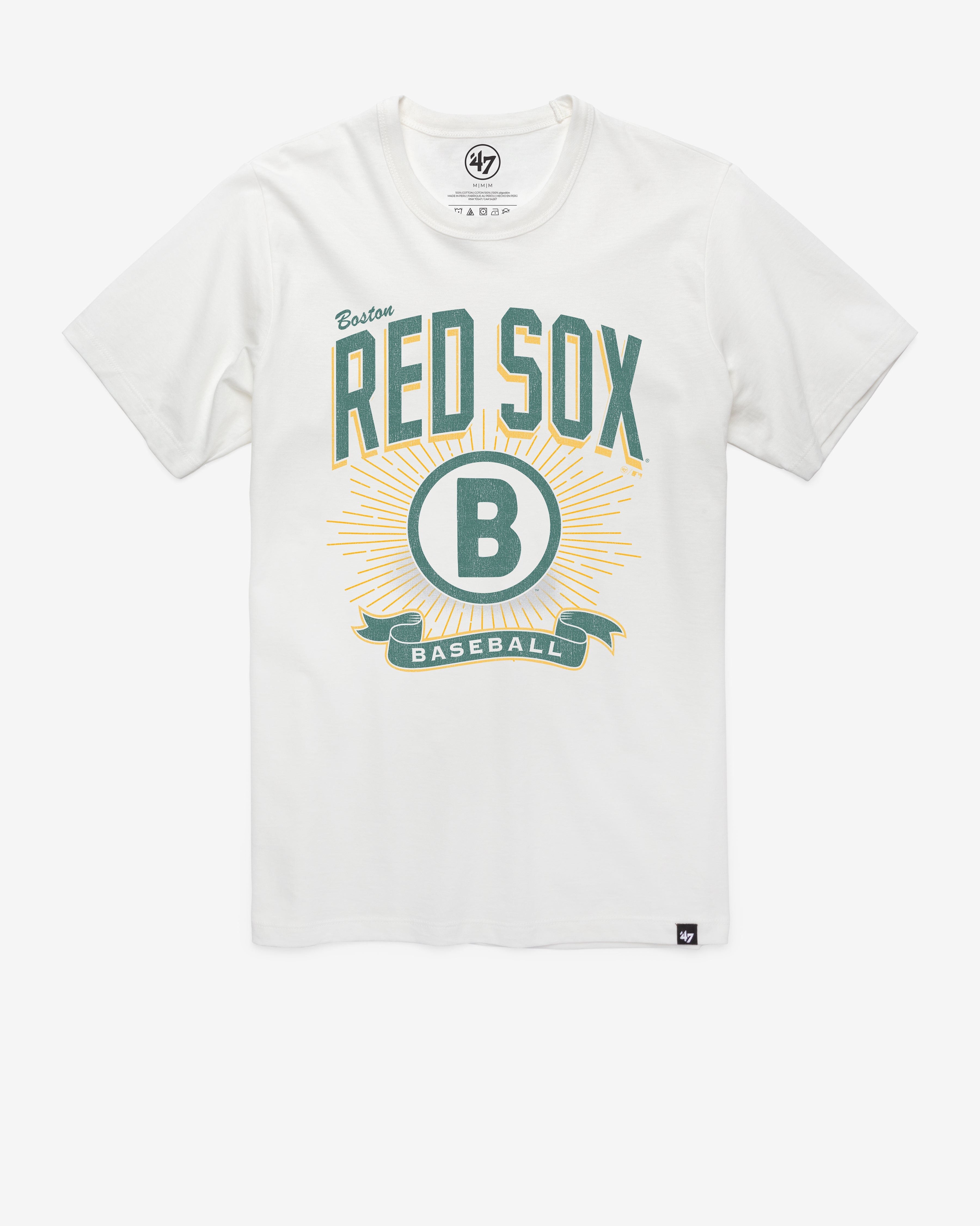 BOSTON RED SOX CITY CONNECT PRIME PLAY '47 FRANKLIN TEE WHITE WASH