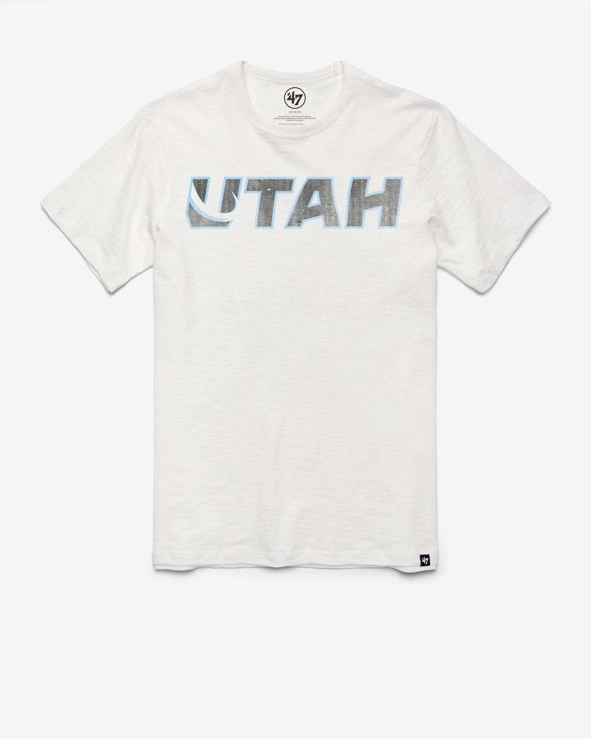 UTAH MAMMOTH GRIT WORDMARK '47 SCRUM TEE WHITE WASH