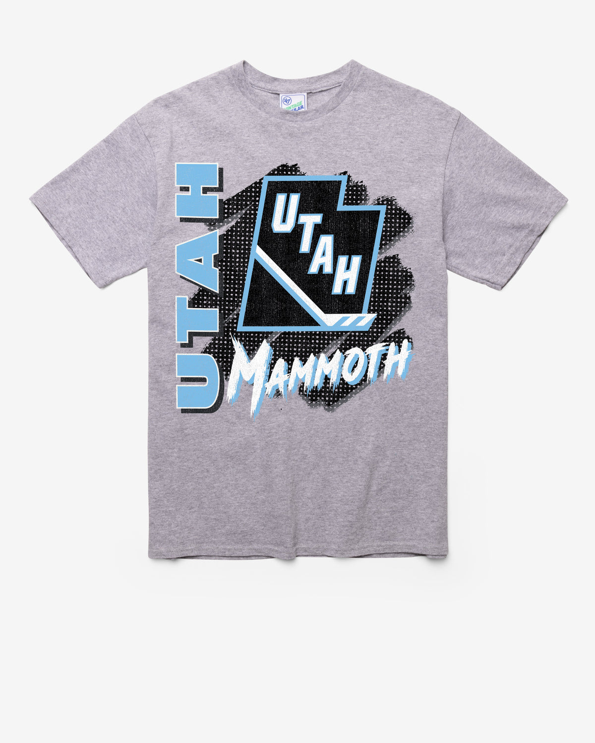 UTAH MAMMOTH FRONT ROW VINTAGE '47 TUBULAR TEE DT ATHLETIC HEATHER