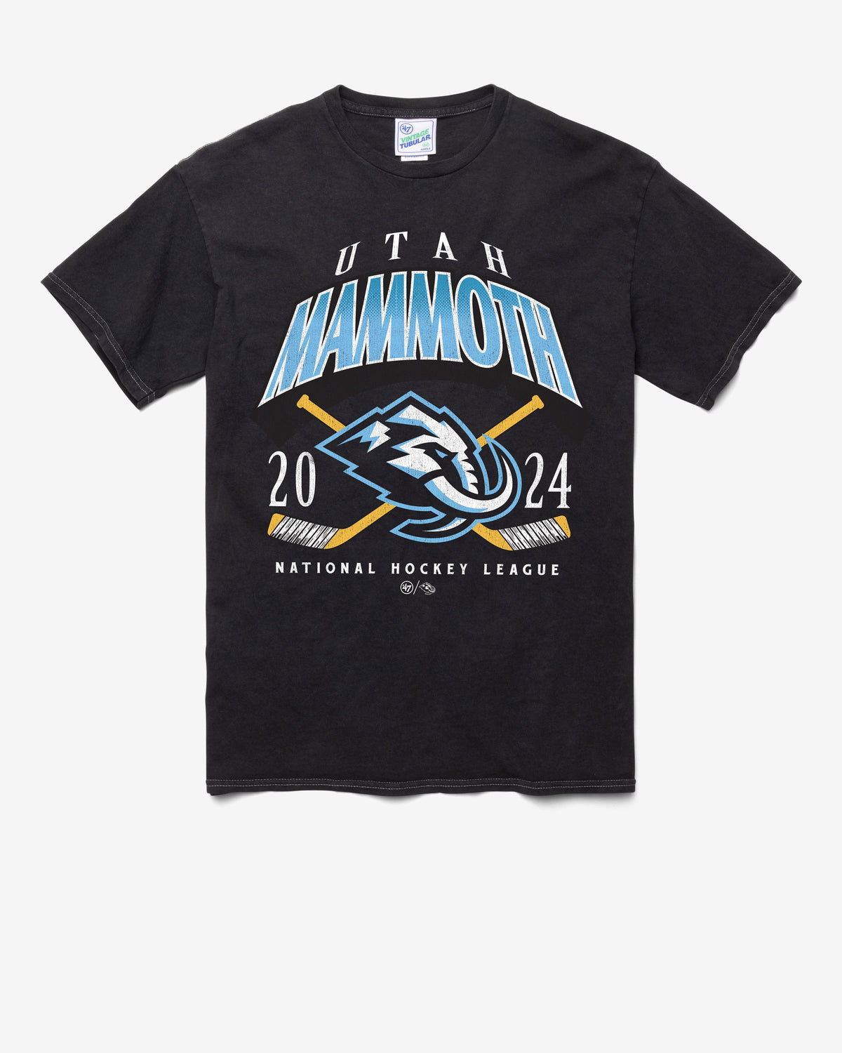 UTAH MAMMOTH LOCKER VINTAGE '47 TUBULAR TEE DT BLACK
