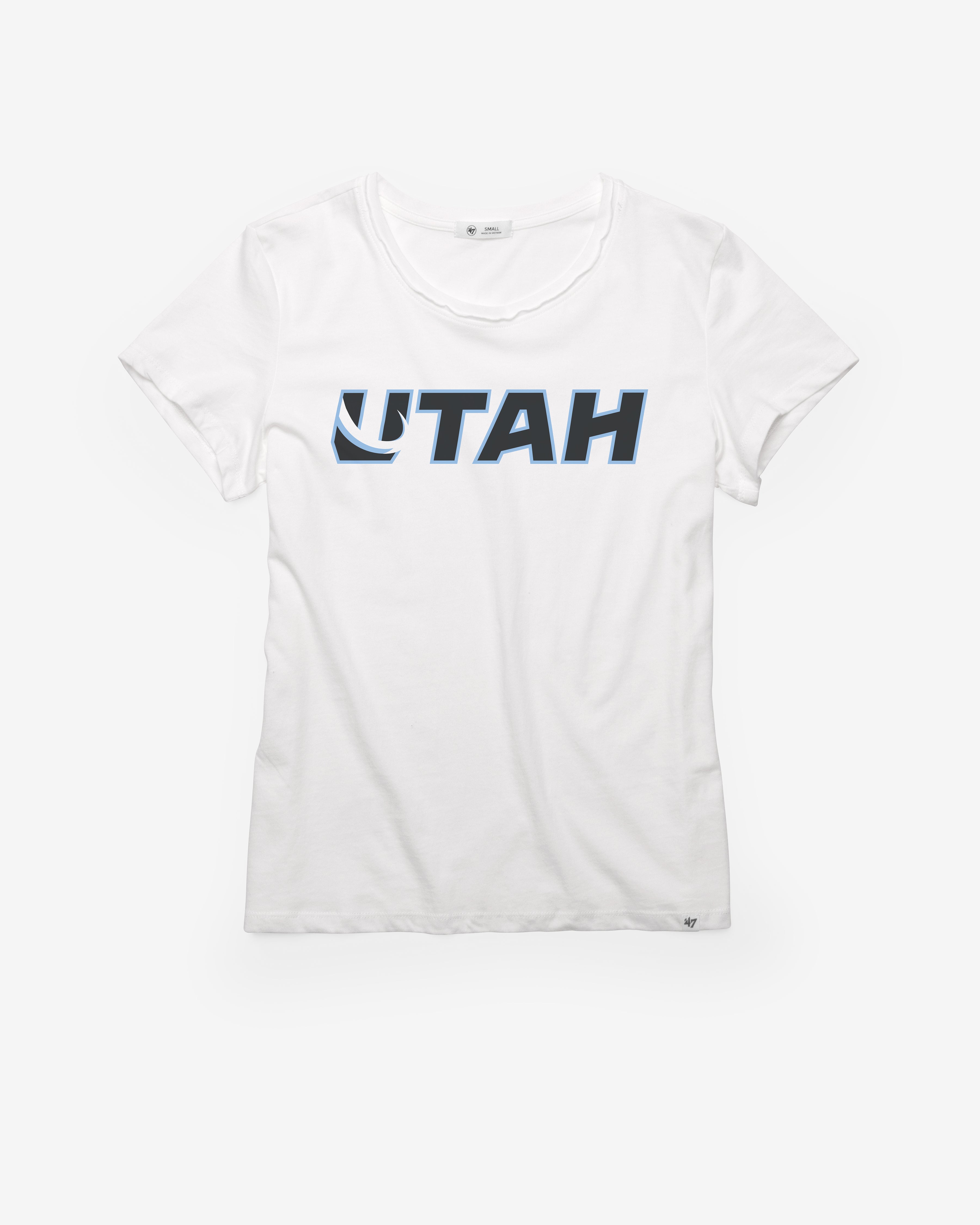 UTAH MAMMOTH WORDMARK '47 FRANKIE TEE WOMENS WHITE WASH