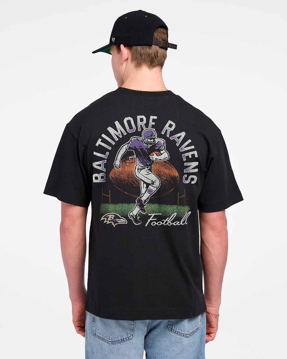 BALTIMORE RAVENS GAME ON '47 FOUNDATION TEE BLACK