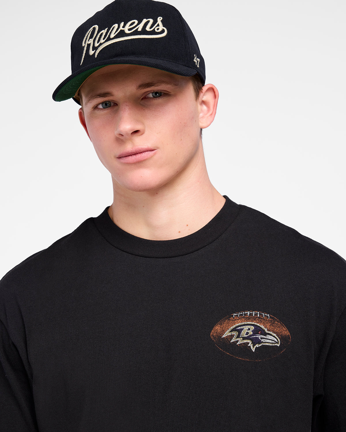 BALTIMORE RAVENS GAME ON '47 FOUNDATION TEE BLACK