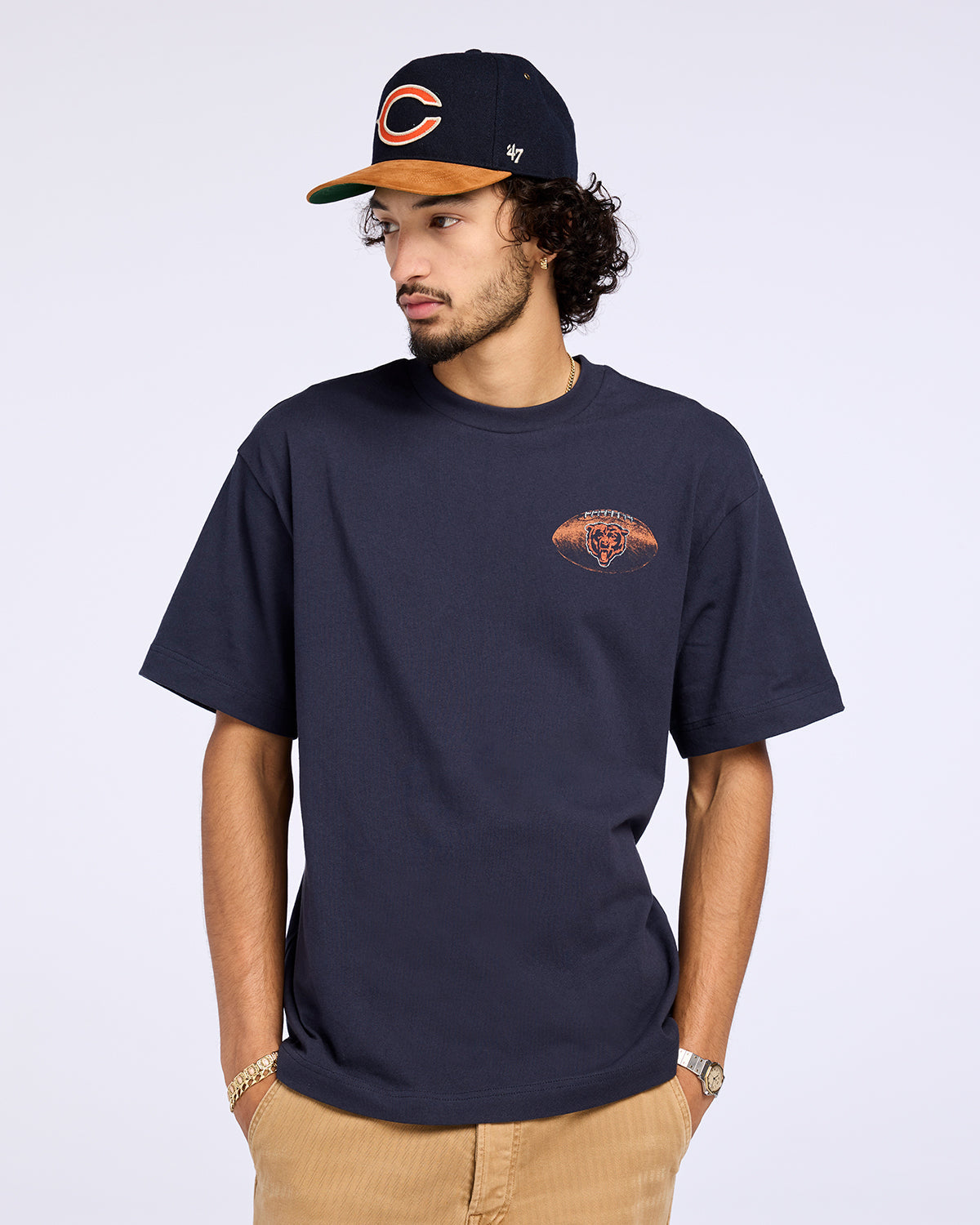 CHICAGO BEARS GAME ON '47 FOUNDATION TEE NAVY