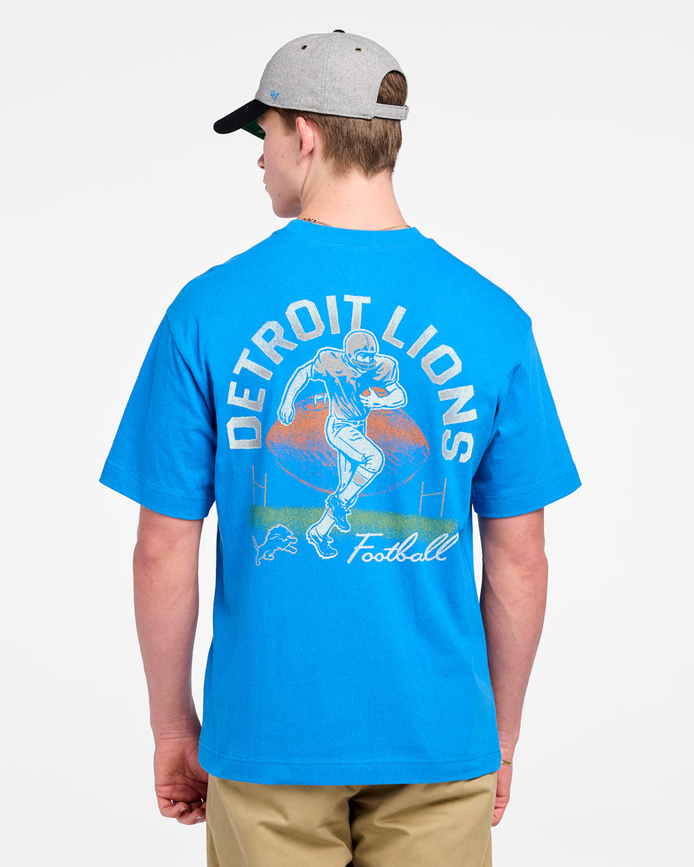 DETROIT LIONS GAME ON '47 FOUNDATION TEE BLUE RAZ