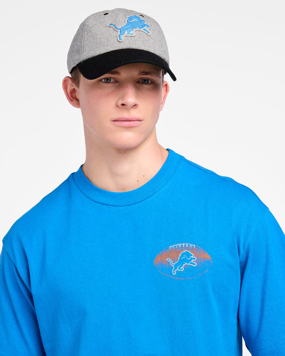 DETROIT LIONS GAME ON '47 FOUNDATION TEE BLUE RAZ