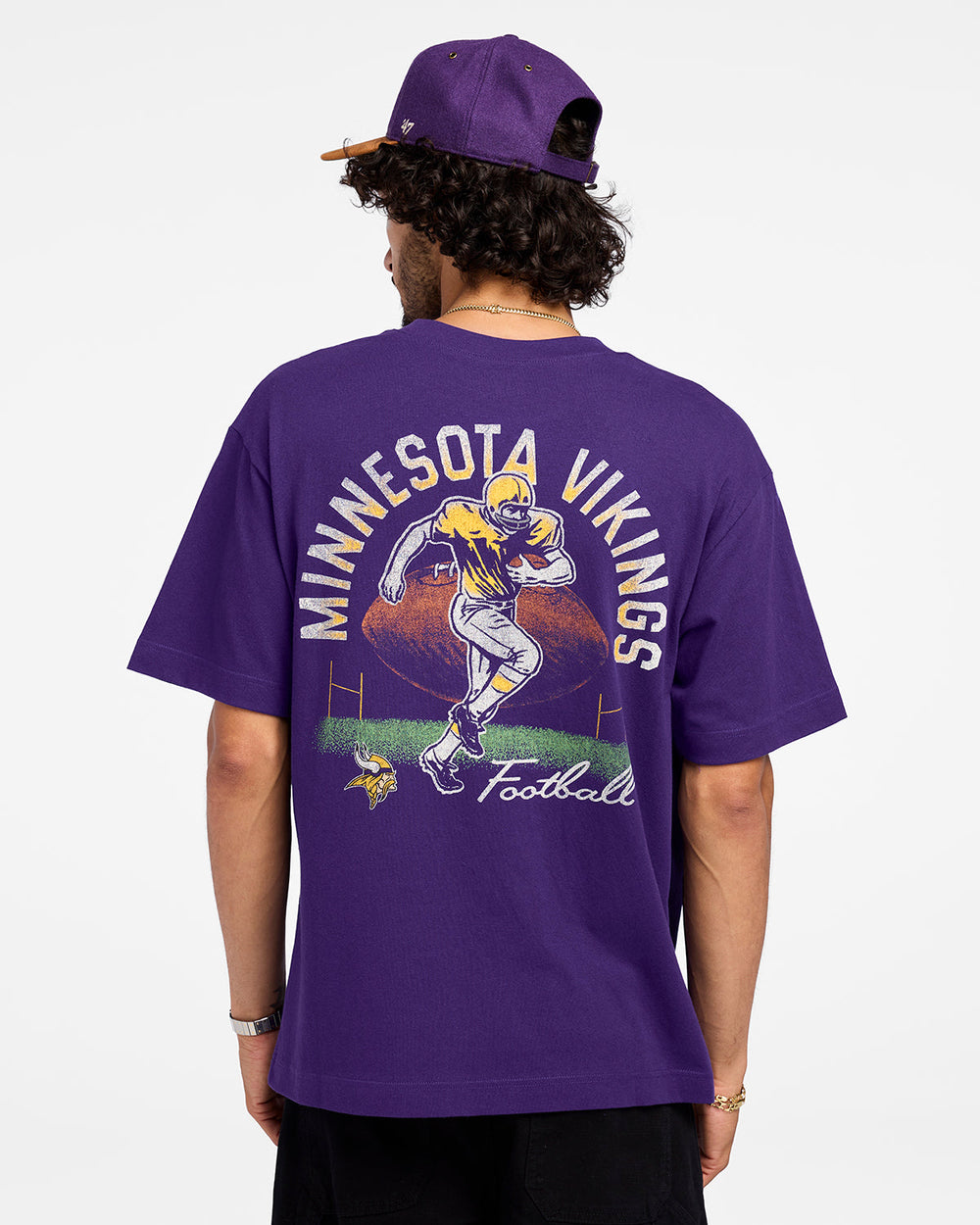 MINNESOTA VIKINGS GAME ON '47 FOUNDATION TEE PURPLE