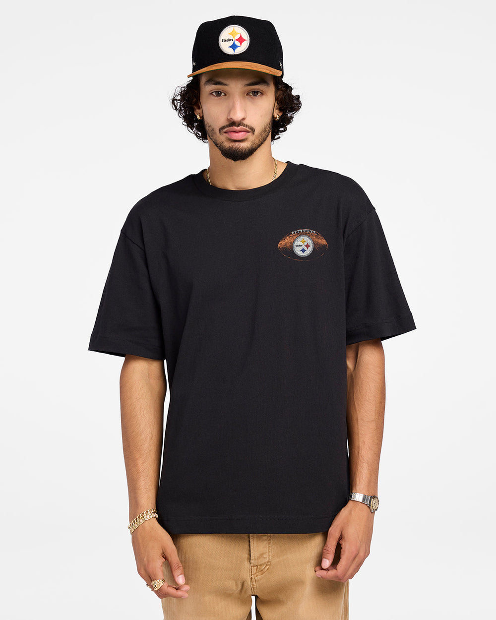 PITTSBURGH STEELERS GAME ON '47 FOUNDATION TEE BLACK
