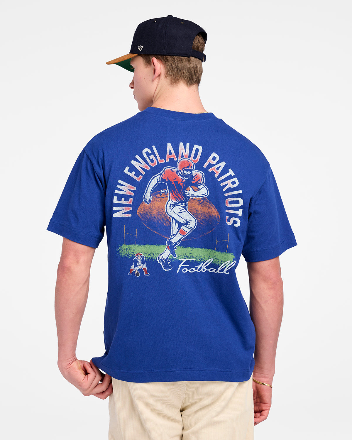 NEW ENGLAND PATRIOTS HISTORIC GAME ON '47 FOUNDATION TEE ROYAL