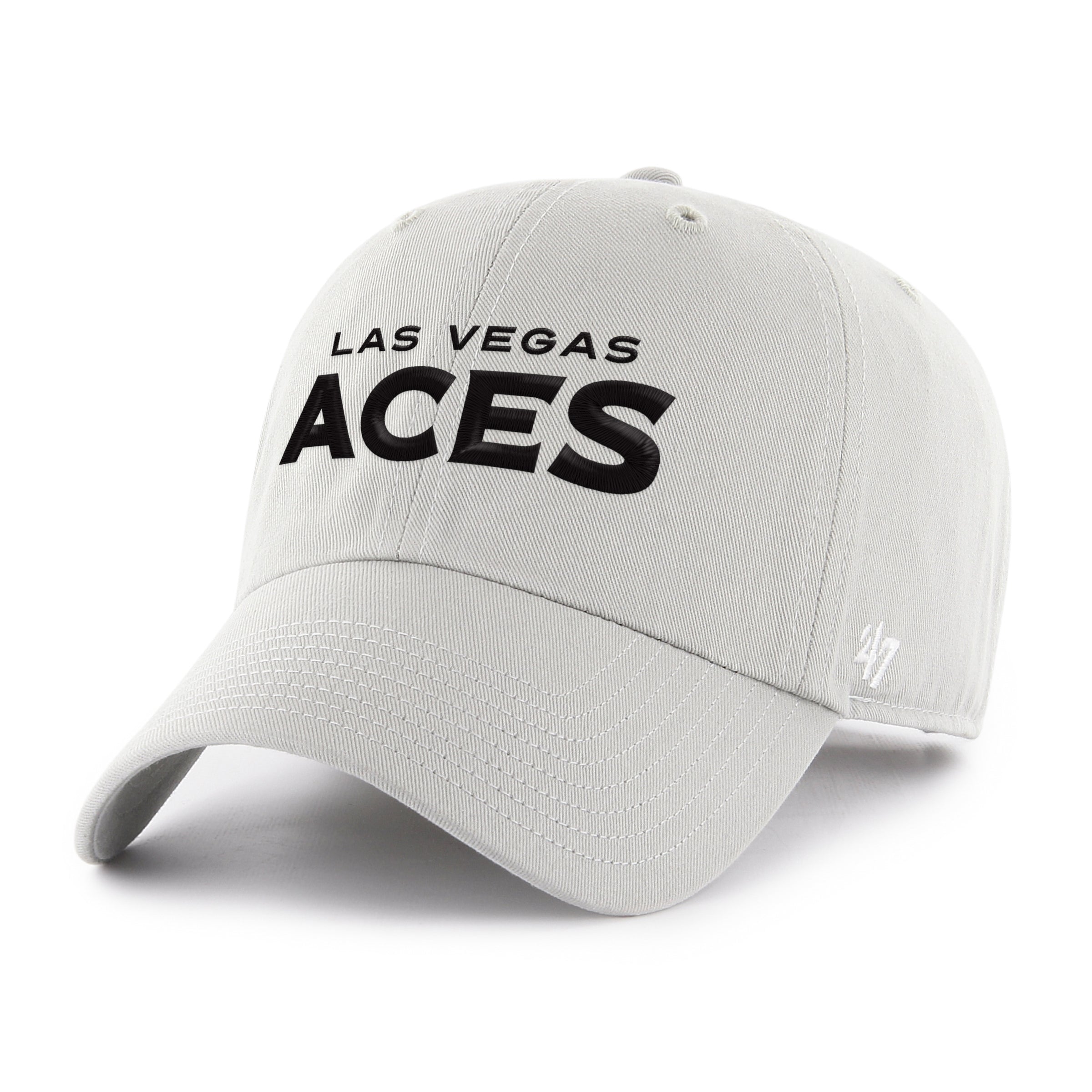 LAS VEGAS ACES BALLPARK SCRIPT SHOT '47 CLEAN UP GRAY