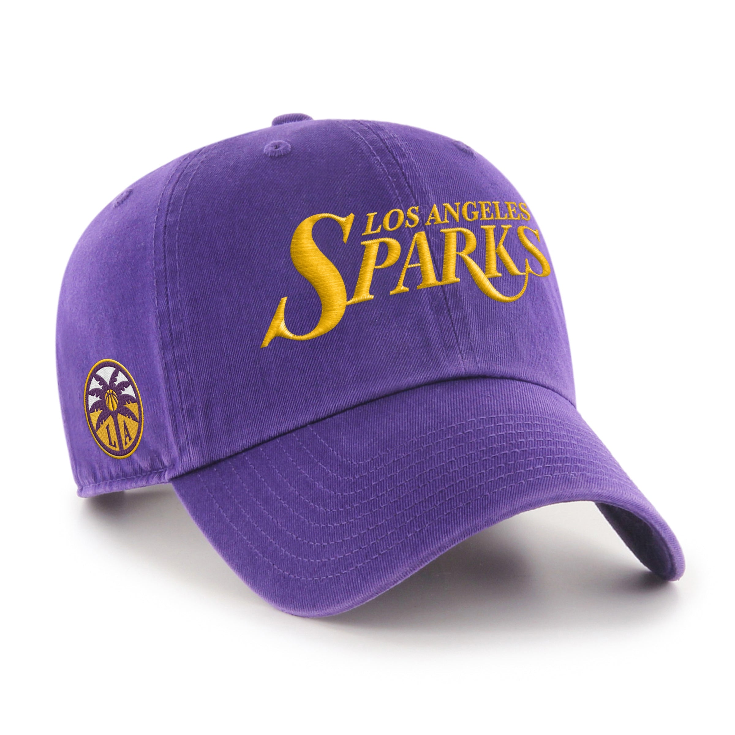 LOS ANGELES SPARKS BALLPARK SCRIPT SHOT '47 CLEAN UP PURPLE