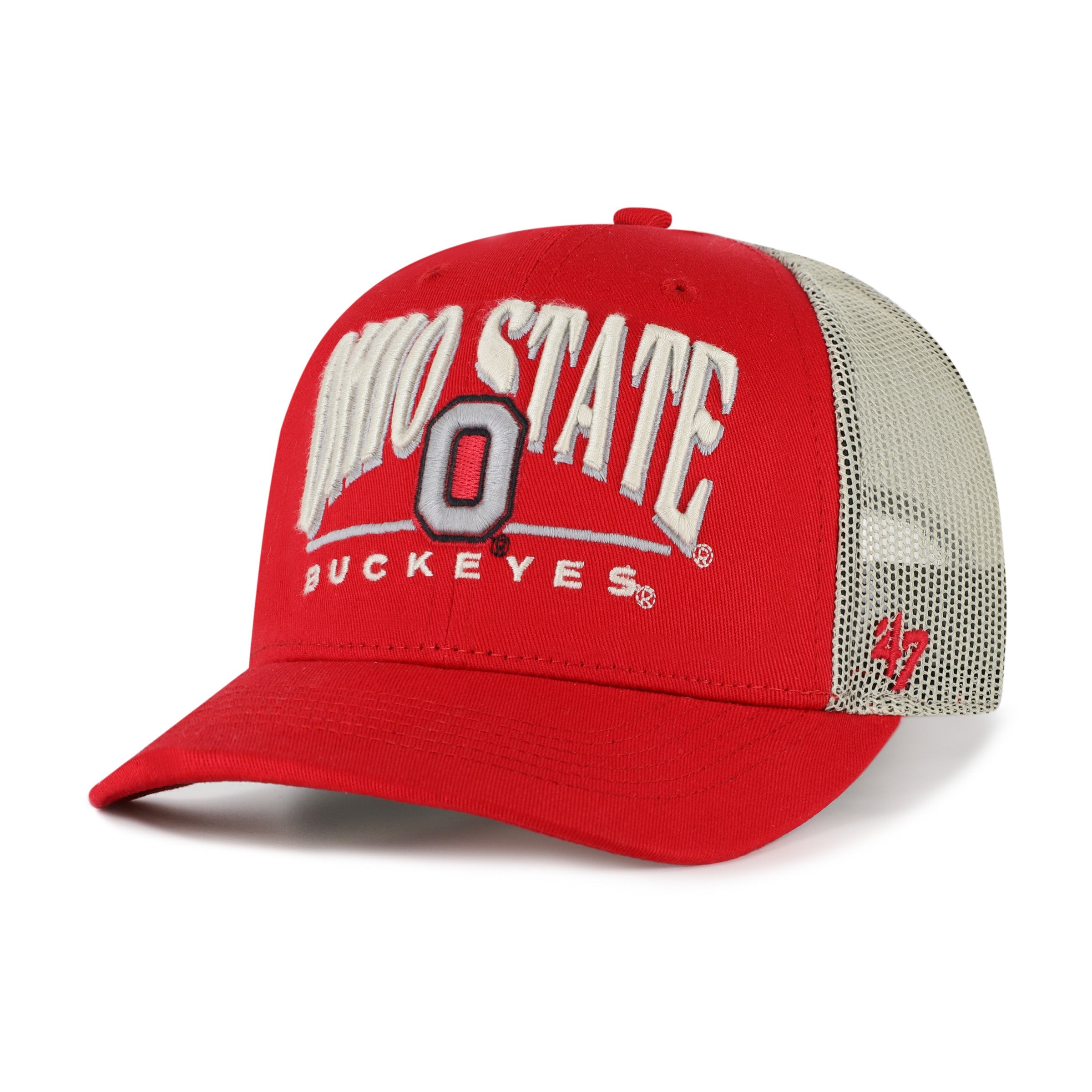 OHIO STATE BUCKEYES ARID '47 TRUCKER RED