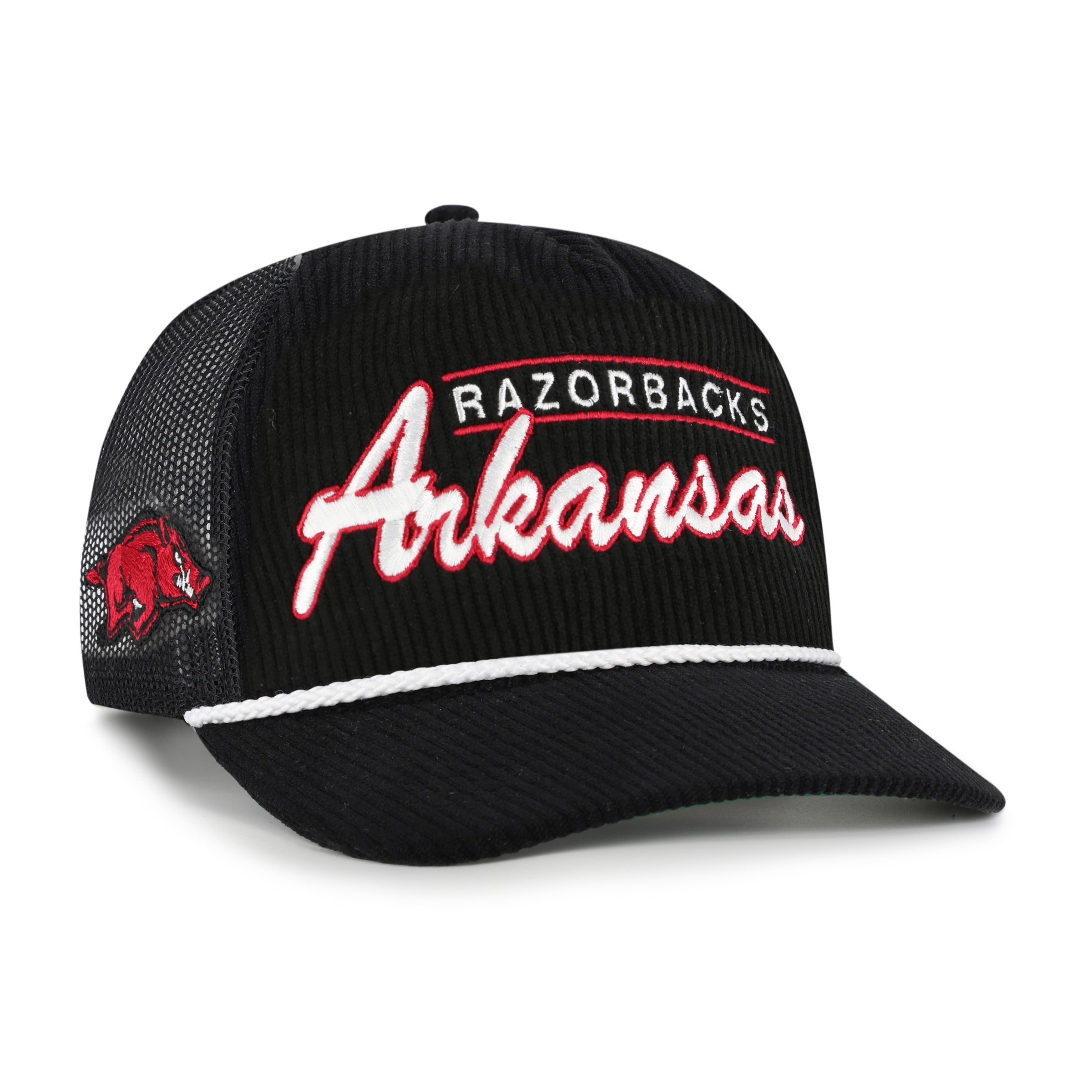ARKANSAS RAZORBACKS DOUBLE HEADER MESH '47 HITCH RF RELAXED FIT BLACK