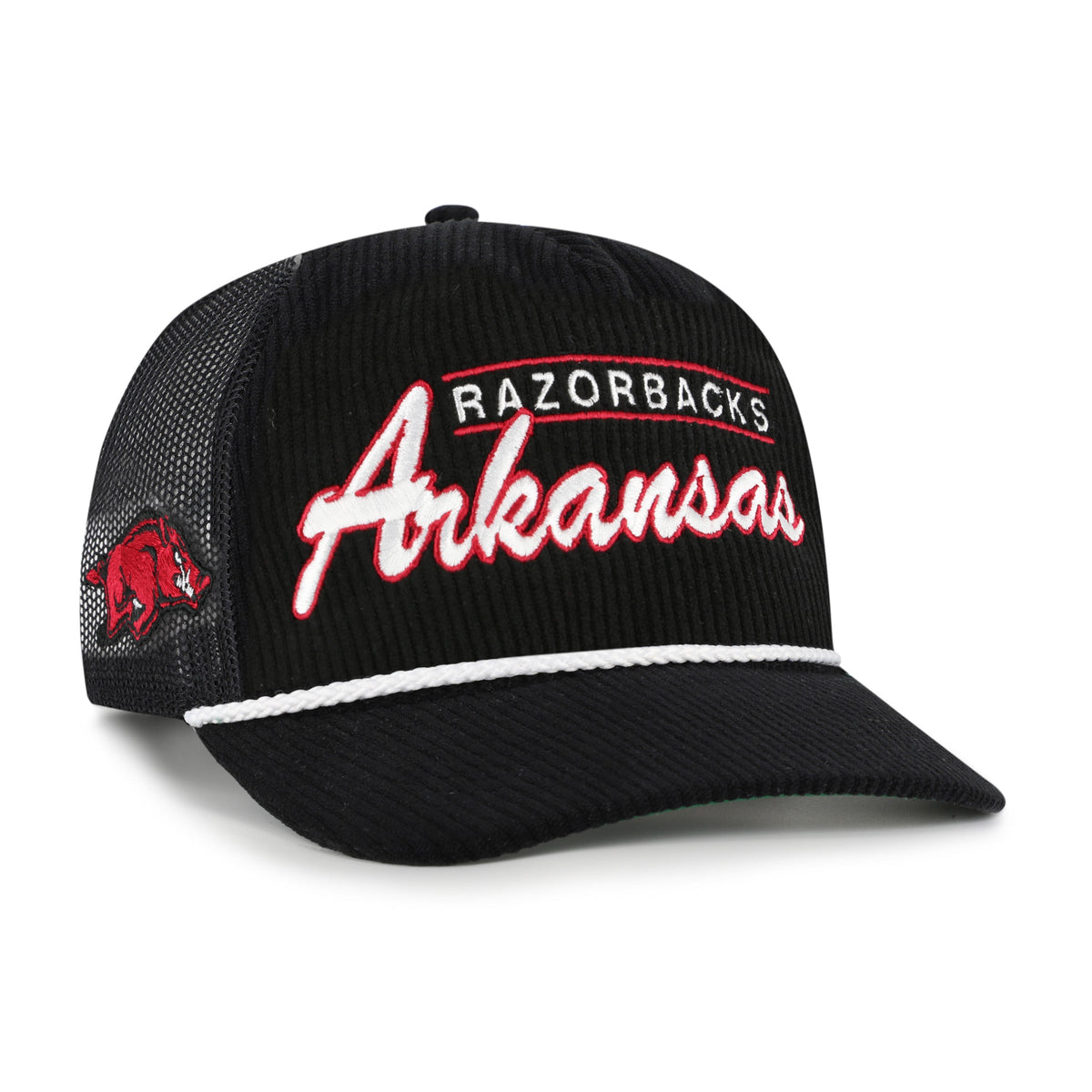 ARKANSAS RAZORBACKS DOUBLE HEADER MESH '47 HITCH RF RELAXED FIT BLACK