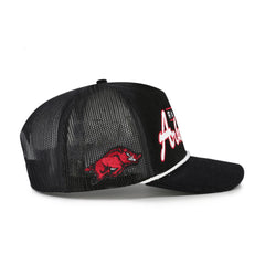 ARKANSAS RAZORBACKS DOUBLE HEADER MESH '47 HITCH RF RELAXED FIT BLACK