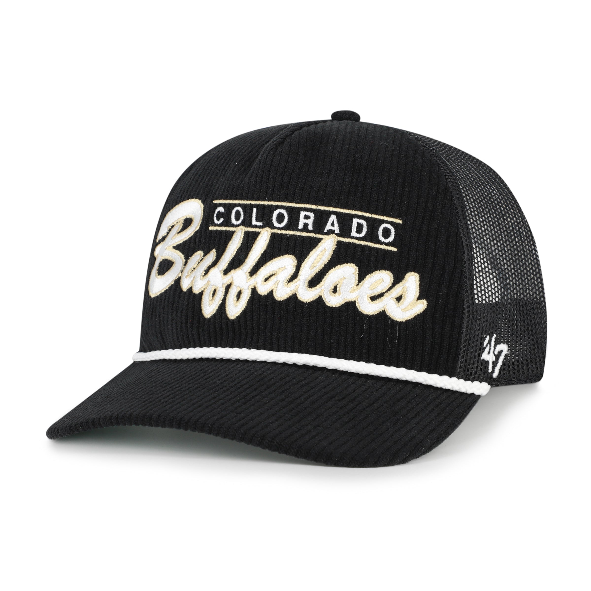 COLORADO BUFFALOES DOUBLE HEADER MESH '47 HITCH RF RELAXED FIT BLACK
