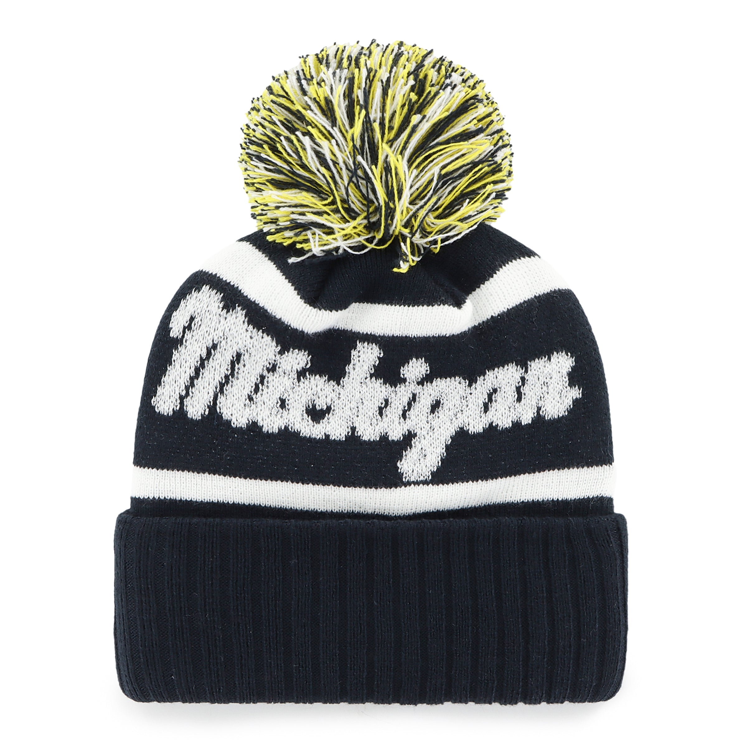 MICHIGAN WOLVERINES SPIRITED '47 CUFF KNIT WOMENS NAVY