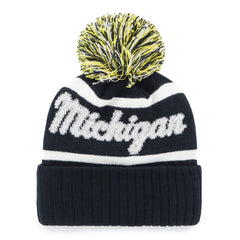 MICHIGAN WOLVERINES SPIRITED '47 CUFF KNIT WOMENS NAVY