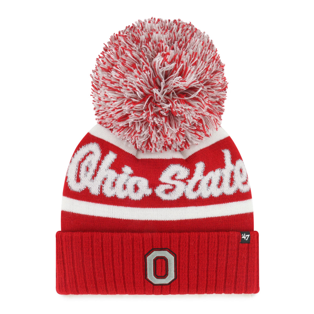 OHIO STATE BUCKEYES SPIRITED '47 CUFF KNIT WOMENS RED