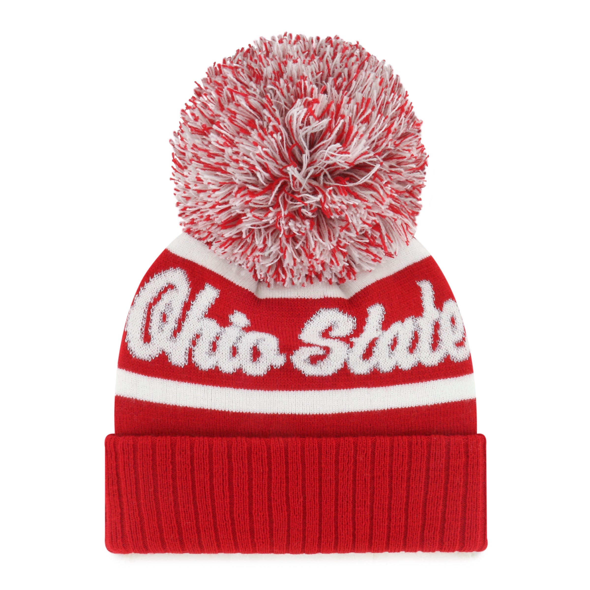 OHIO STATE BUCKEYES SPIRITED '47 CUFF KNIT WOMENS RED