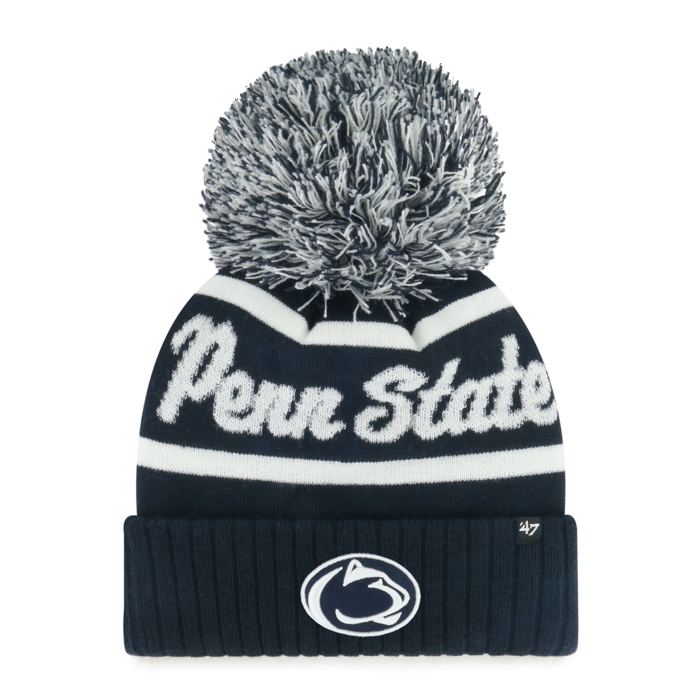 PENN STATE NITTANY LIONS SPIRITED '47 CUFF KNIT WOMENS NAVY