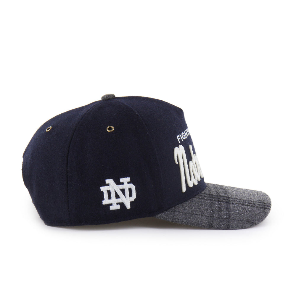 NOTRE DAME FIGHTING IRISH WINDOWPANE PLAID '47 HITCH RF RELAXED FIT NAVY