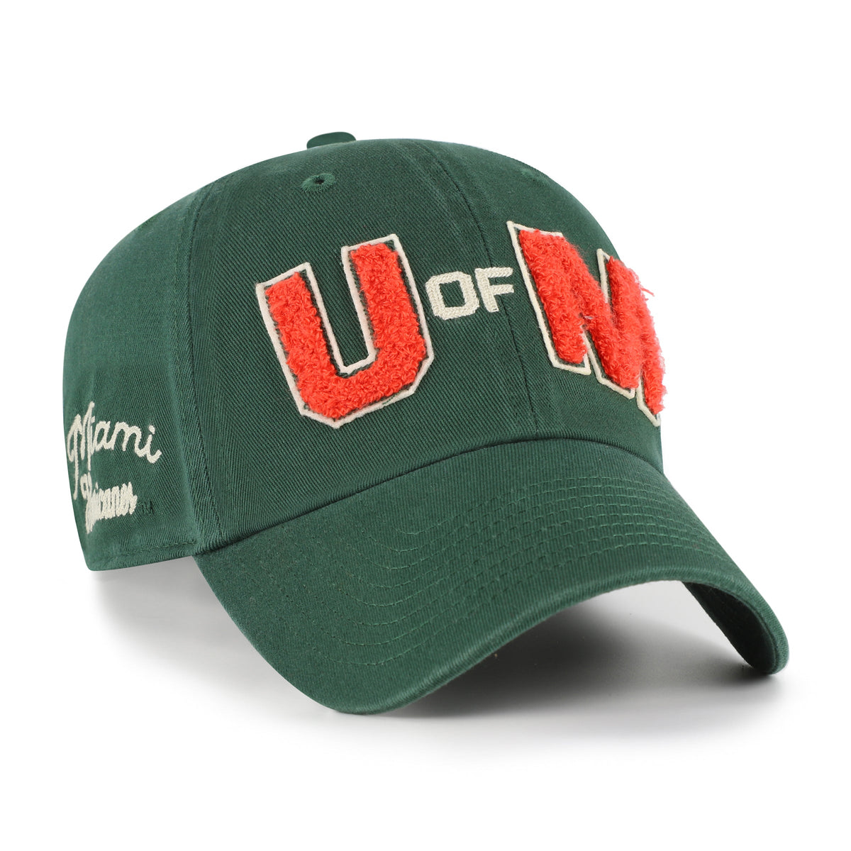 MIAMI HURRICANES ZOEY '47 CLEAN UP WOMENS DARK GREEN