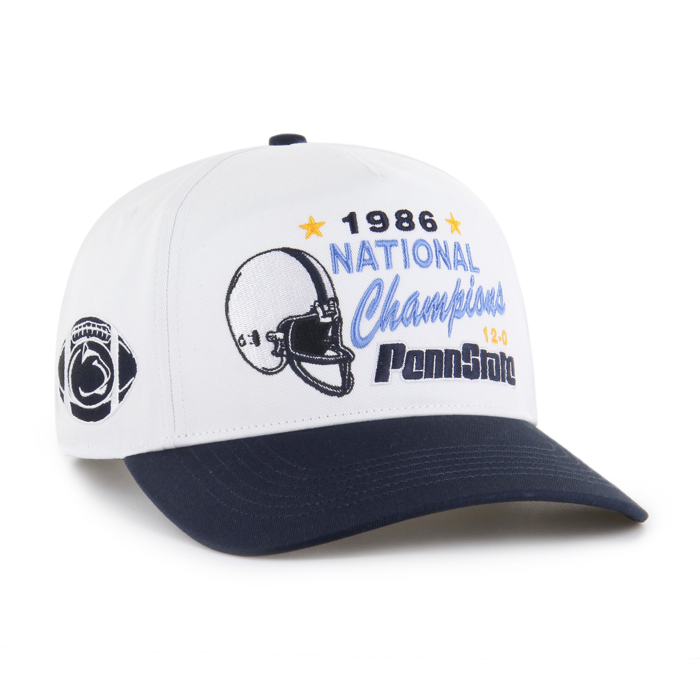 PENN STATE NITTANY LIONS PAST CHAMPS VARSITY HOUSE TWO TONE '47 HITCH WHITE