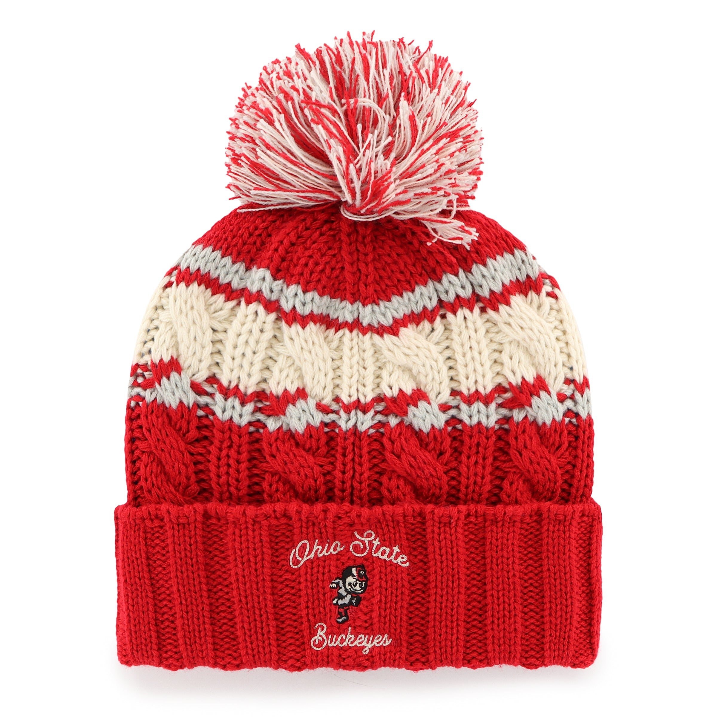 OHIO STATE BUCKEYES VINTAGE EMMA '47 CUFF KNIT WOMENS RED