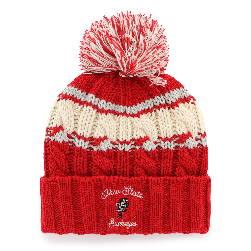 OHIO STATE BUCKEYES VINTAGE EMMA '47 CUFF KNIT WOMENS RED