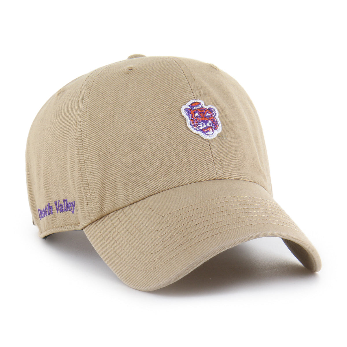 CLEMSON TIGERS VINTAGE MICRO PATCH '47 CLEAN UP KHAKI