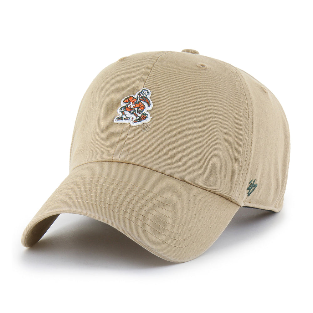 MIAMI HURRICANES VINTAGE MICRO PATCH '47 CLEAN UP KHAKI