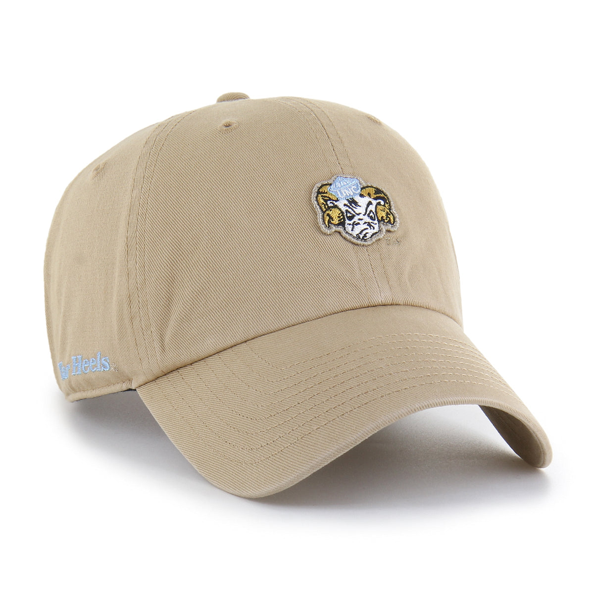 NORTH CAROLINA TAR HEELS UNC VINTAGE MICRO PATCH '47 CLEAN UP KHAKI