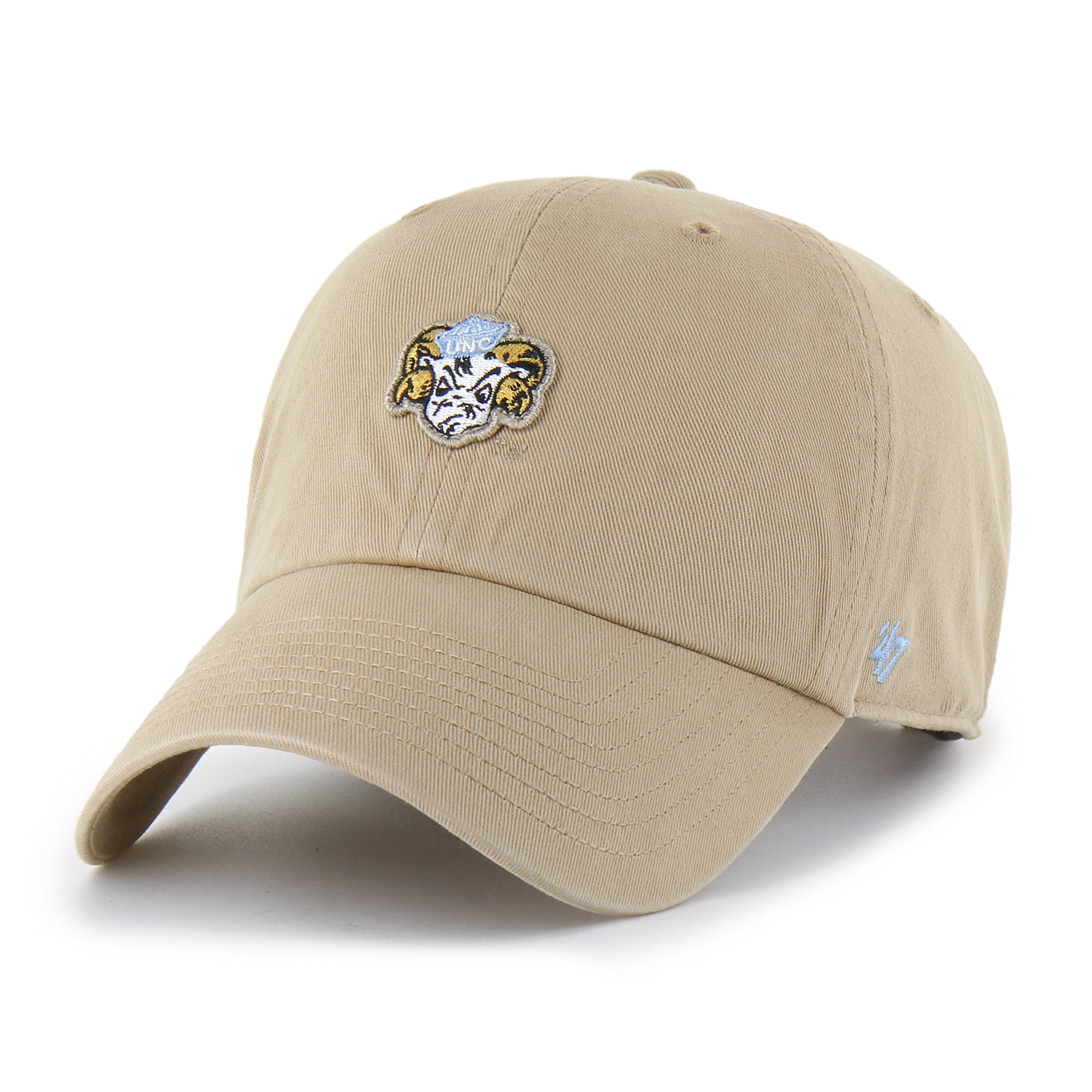 NORTH CAROLINA TAR HEELS UNC VINTAGE MICRO PATCH '47 CLEAN UP KHAKI