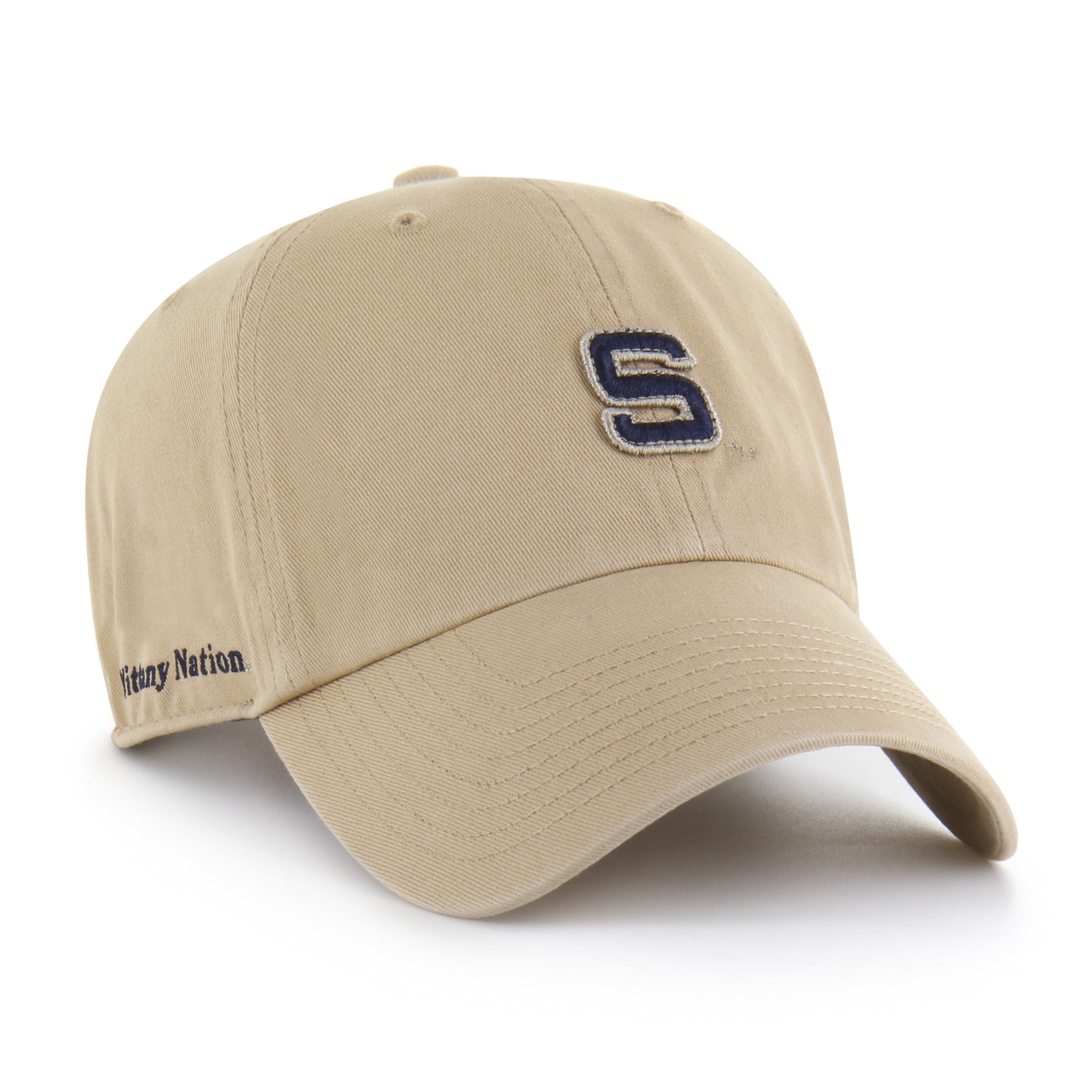 PENN STATE NITTANY LIONS VINTAGE MICRO PATCH '47 CLEAN UP KHAKI