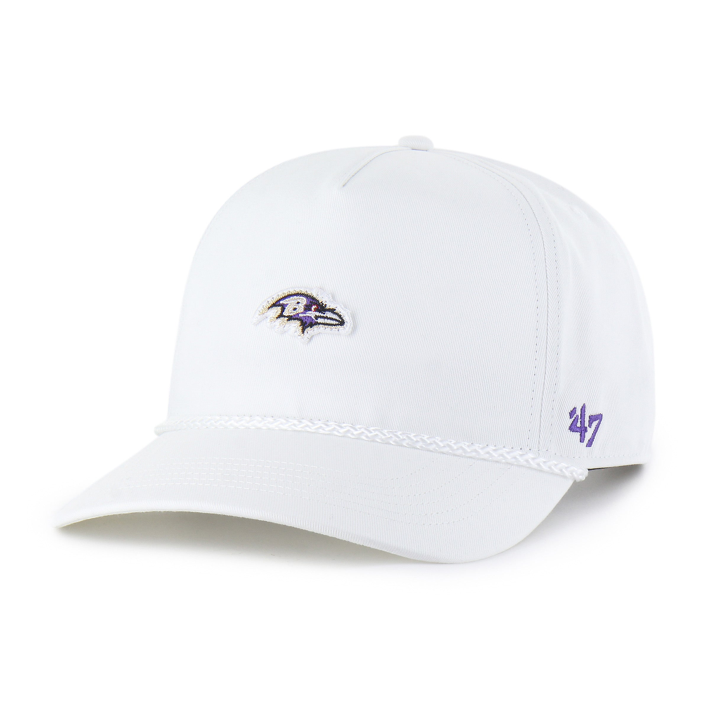 BALTIMORE RAVENS MICRO PATCH '47 HITCH RF RELAXED FIT WHITE